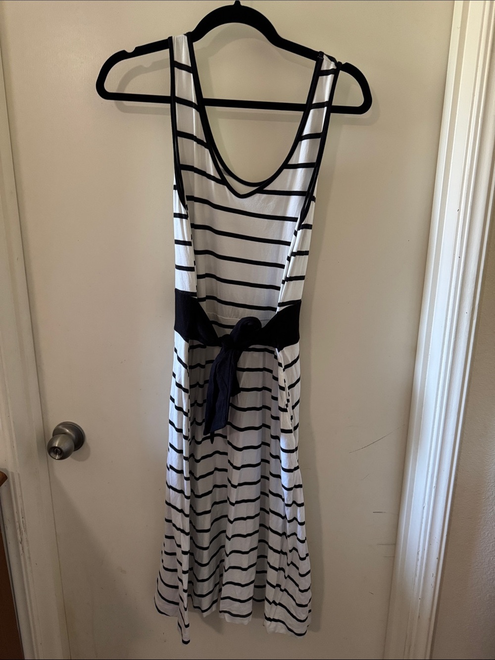 Apt. 9 Black & White Striped Midi Dress